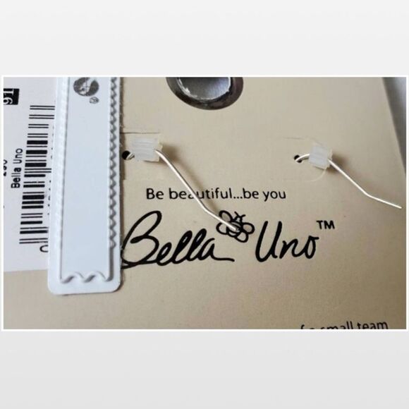 New Bella Uno Earrings Womens Silver Dangle Three Tier Drop Triangle Jewelry NWT - Picture 11 of 16